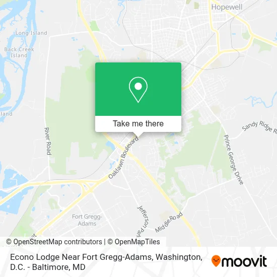 Econo Lodge Near Fort Gregg-Adams map