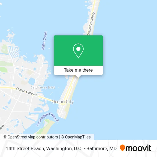 14th Street Beach map