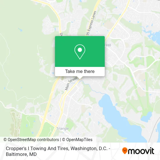 Cropper's I Towing And Tires map