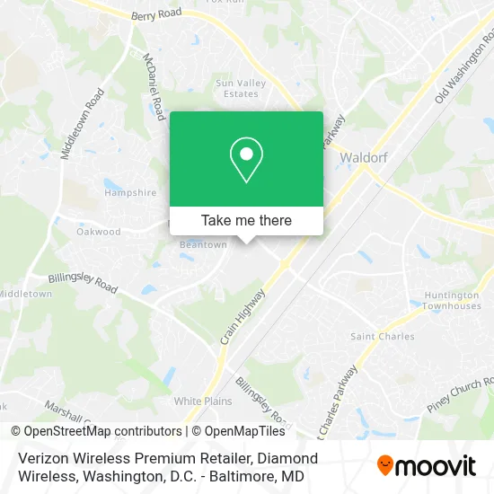 Verizon Wireless Premium Retailer, Diamond Wireless map