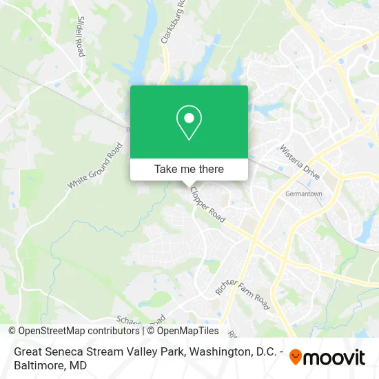 Great Seneca Stream Valley Park map