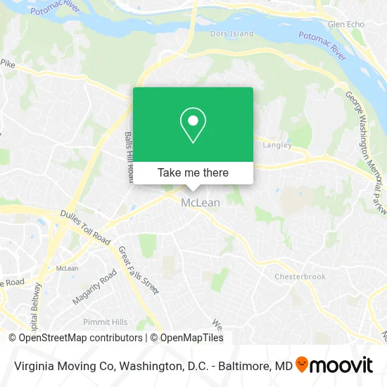 Virginia Moving Co map