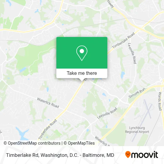 Timberlake Rd map