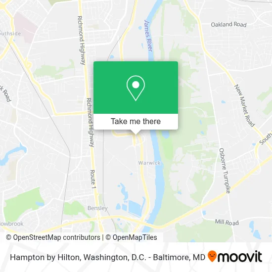 Hampton by Hilton map
