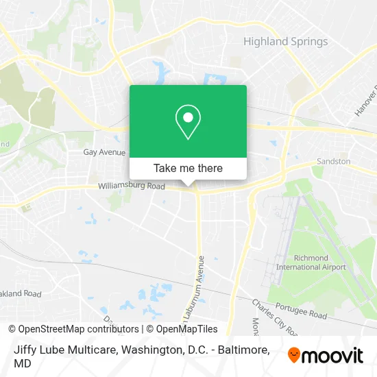Jiffy Lube Multicare map