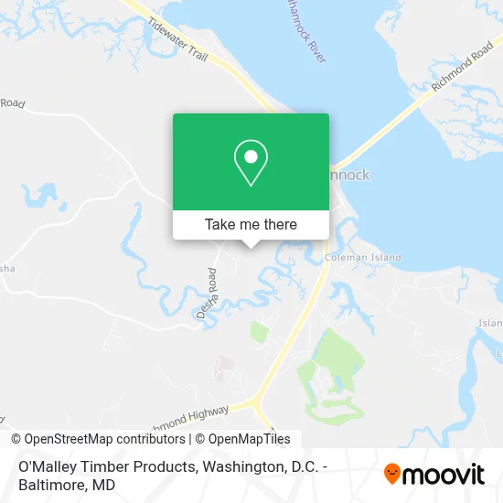 O'Malley Timber Products map