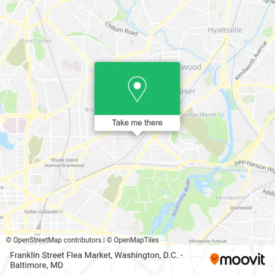 Franklin Street Flea Market map