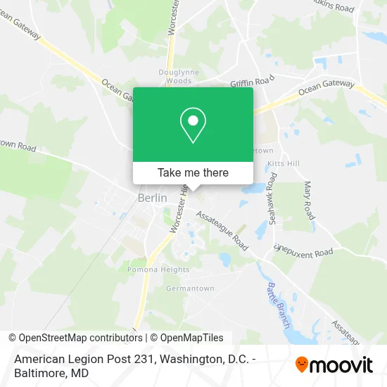 American Legion Post 231 map