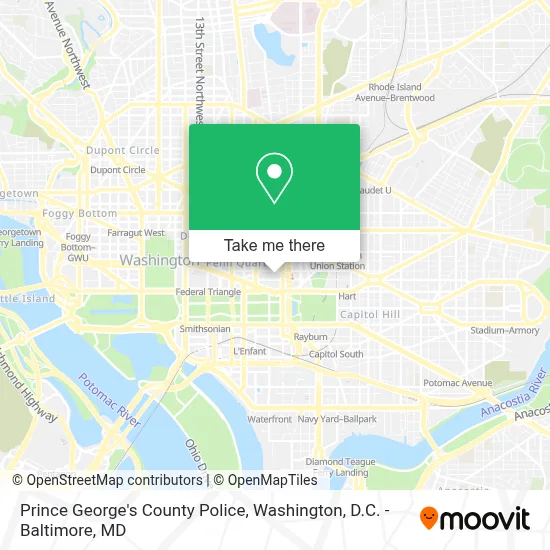 Prince George's County Police map