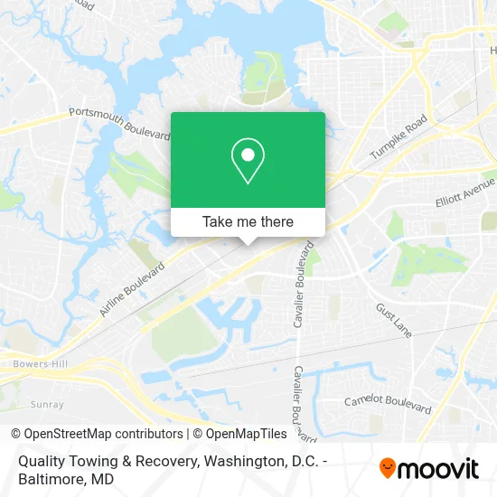Quality Towing & Recovery map