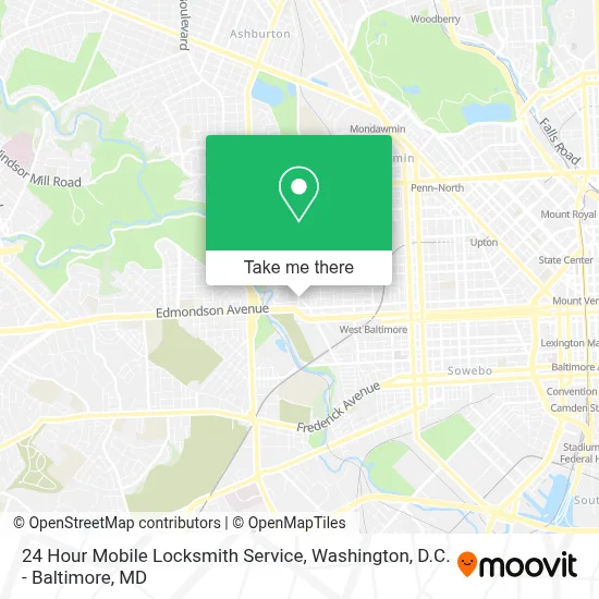 24 Hour Mobile Locksmith Service map
