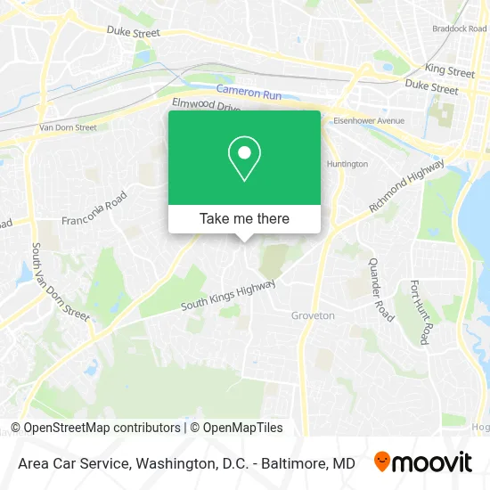 Area Car Service map