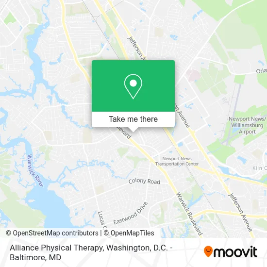 Alliance Physical Therapy map