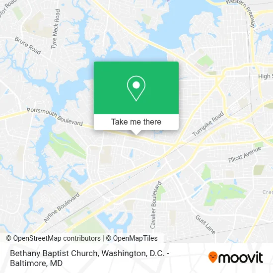 Bethany Baptist Church map