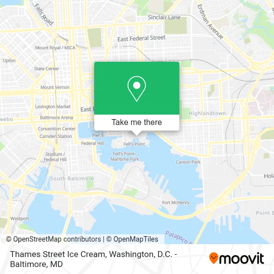 Thames Street Ice Cream map