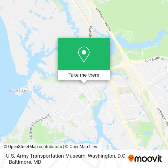 U.S. Army Transportation Museum map