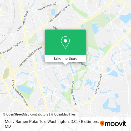 Molly Ramen Poke Tea map