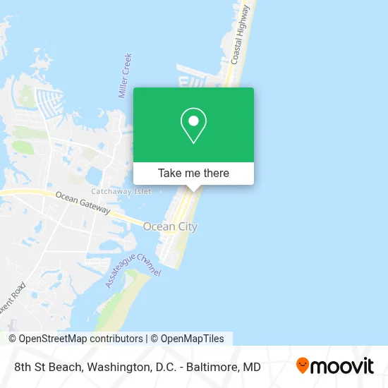 8th St Beach map