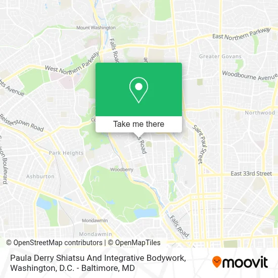 Paula Derry Shiatsu And Integrative Bodywork map