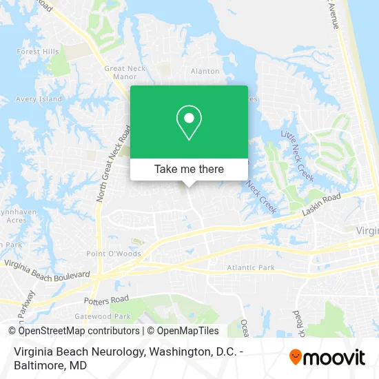 Virginia Beach Neurology map