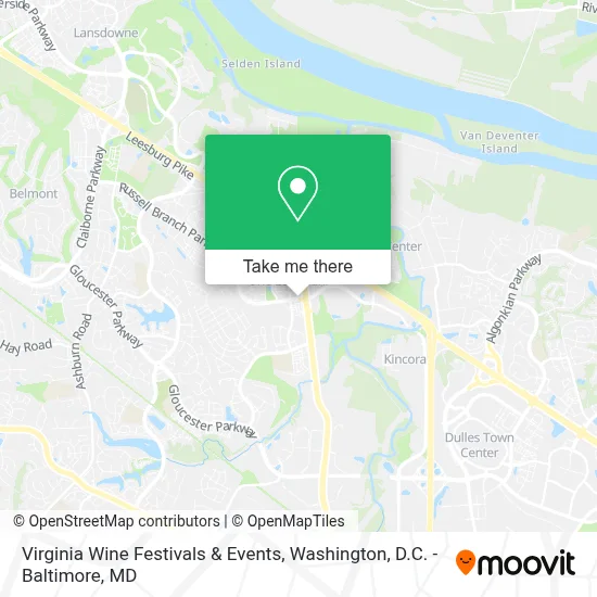Virginia Wine Festivals & Events map