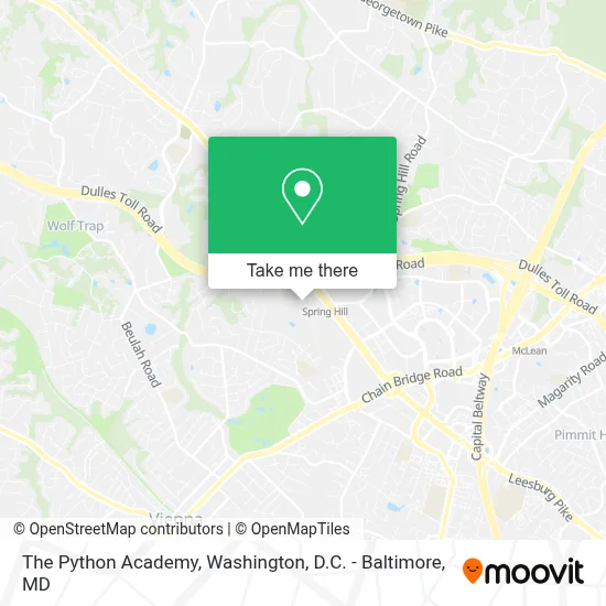 The Python Academy map