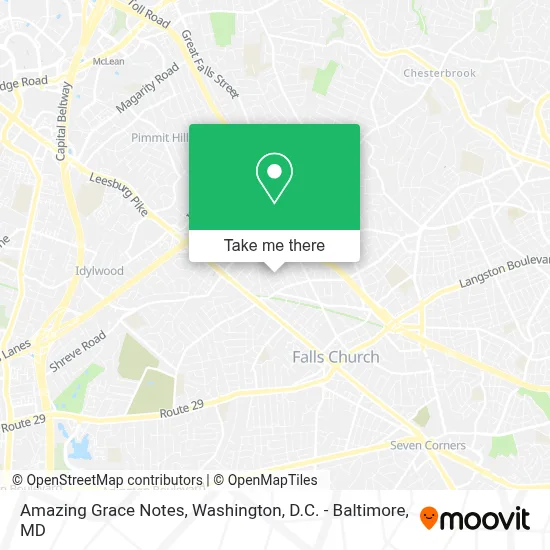 Amazing Grace Notes map