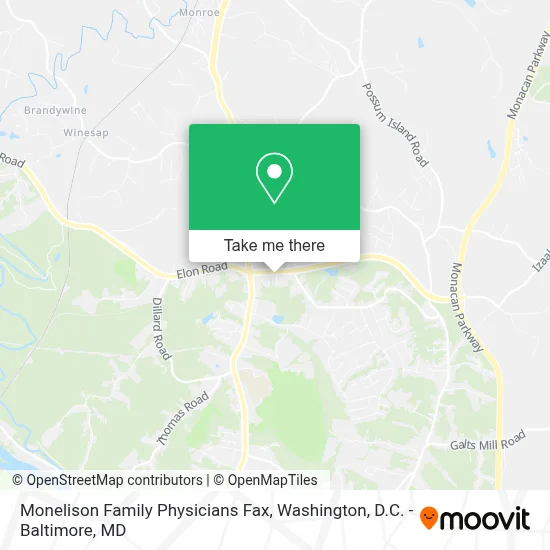 Monelison Family Physicians Fax map