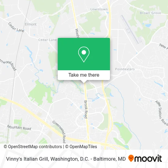 Vinny's Italian Grill map