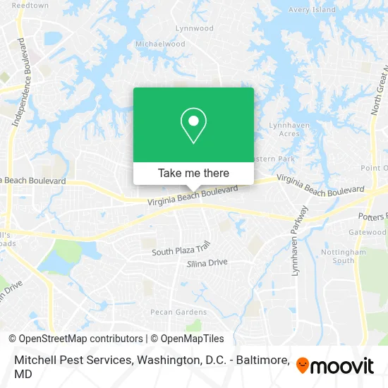 Mitchell Pest Services map