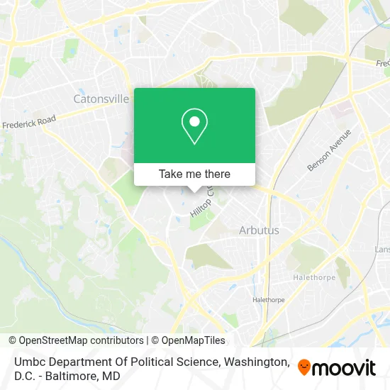 Umbc Department Of Political Science map