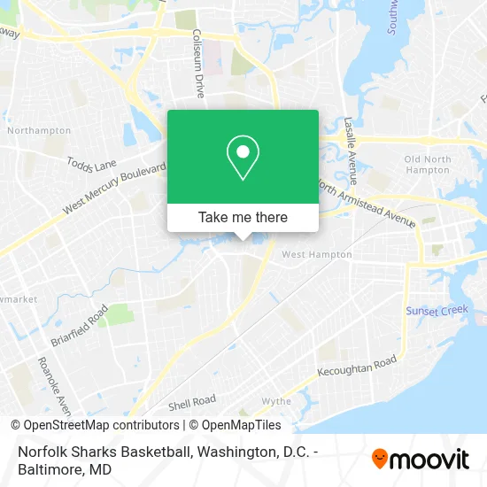 Norfolk Sharks Basketball map