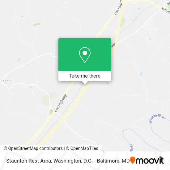 Staunton Rest Area map