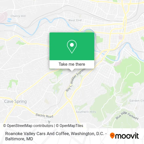 Roanoke Valley Cars And Coffee map