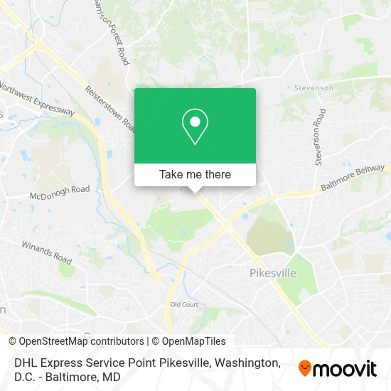 DHL Express Service Point Pikesville map