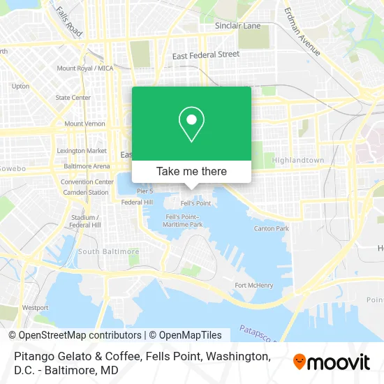 Pitango Gelato & Coffee, Fells Point map