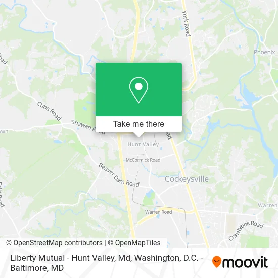 Liberty Mutual - Hunt Valley, Md map