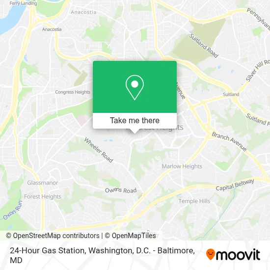 24-Hour Gas Station map