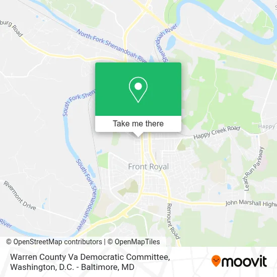 Warren County Va Democratic Committee map