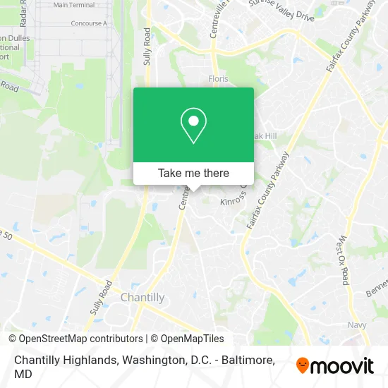 Chantilly Highlands map
