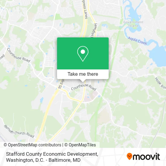 Stafford County Economic Development map