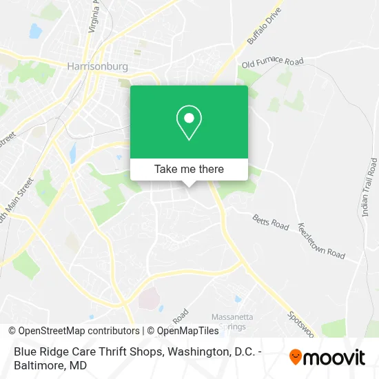 Blue Ridge Care Thrift Shops map