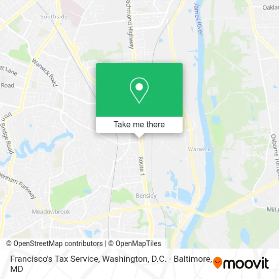 Francisco's Tax Service map