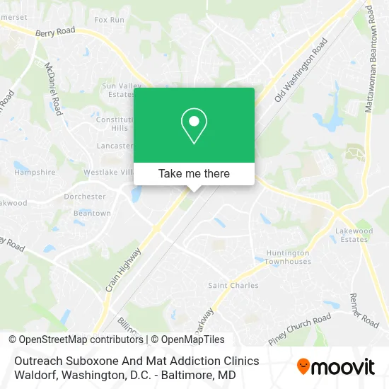 Outreach Suboxone And Mat Addiction Clinics Waldorf map