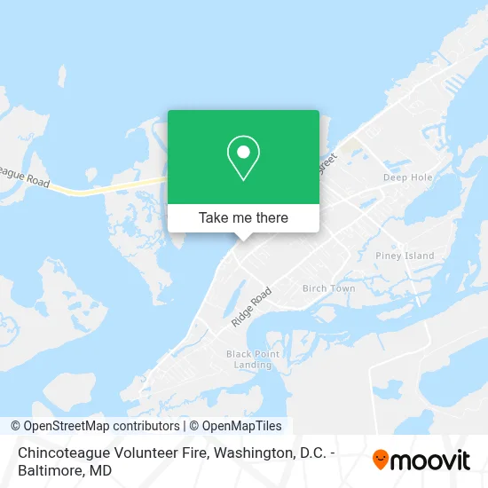 Chincoteague Volunteer Fire map