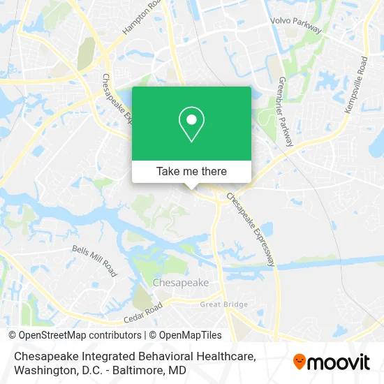 Chesapeake Integrated Behavioral Healthcare map