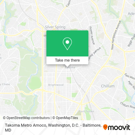 Takoma Metro Amoco map