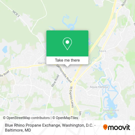 Blue Rhino Propane Exchange map
