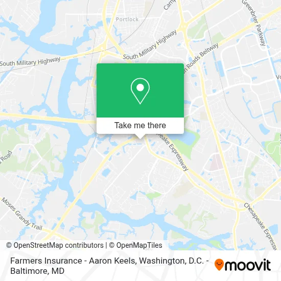 Farmers Insurance - Aaron Keels map