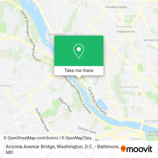 Arizona Avenue Bridge map